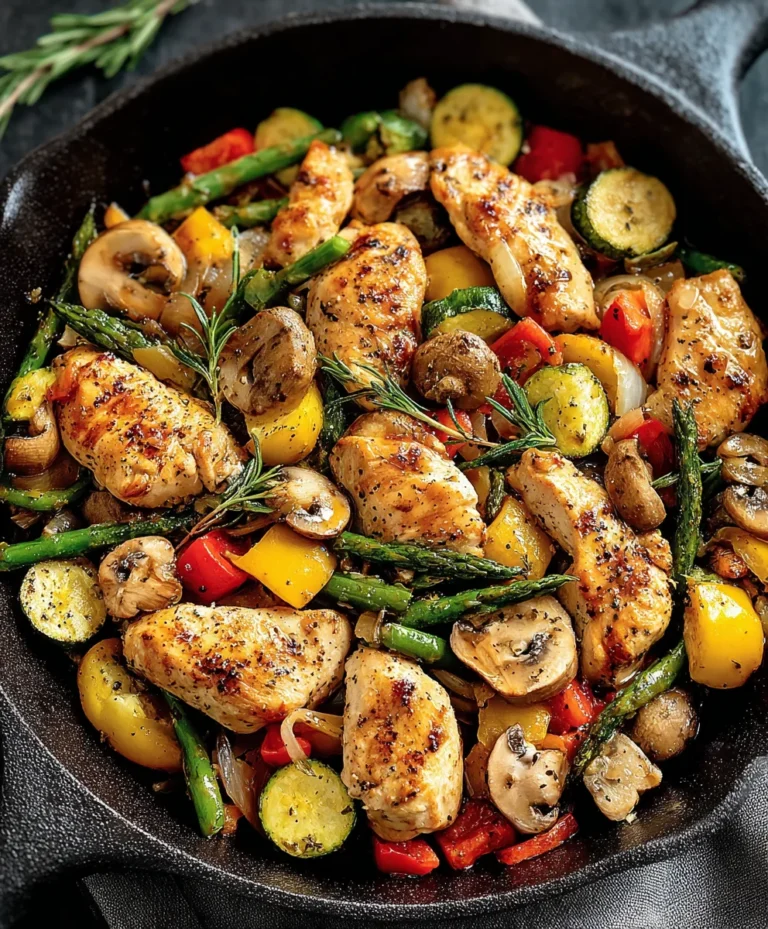 Healthy Chicken Vegetable Skillet-Easy Meal