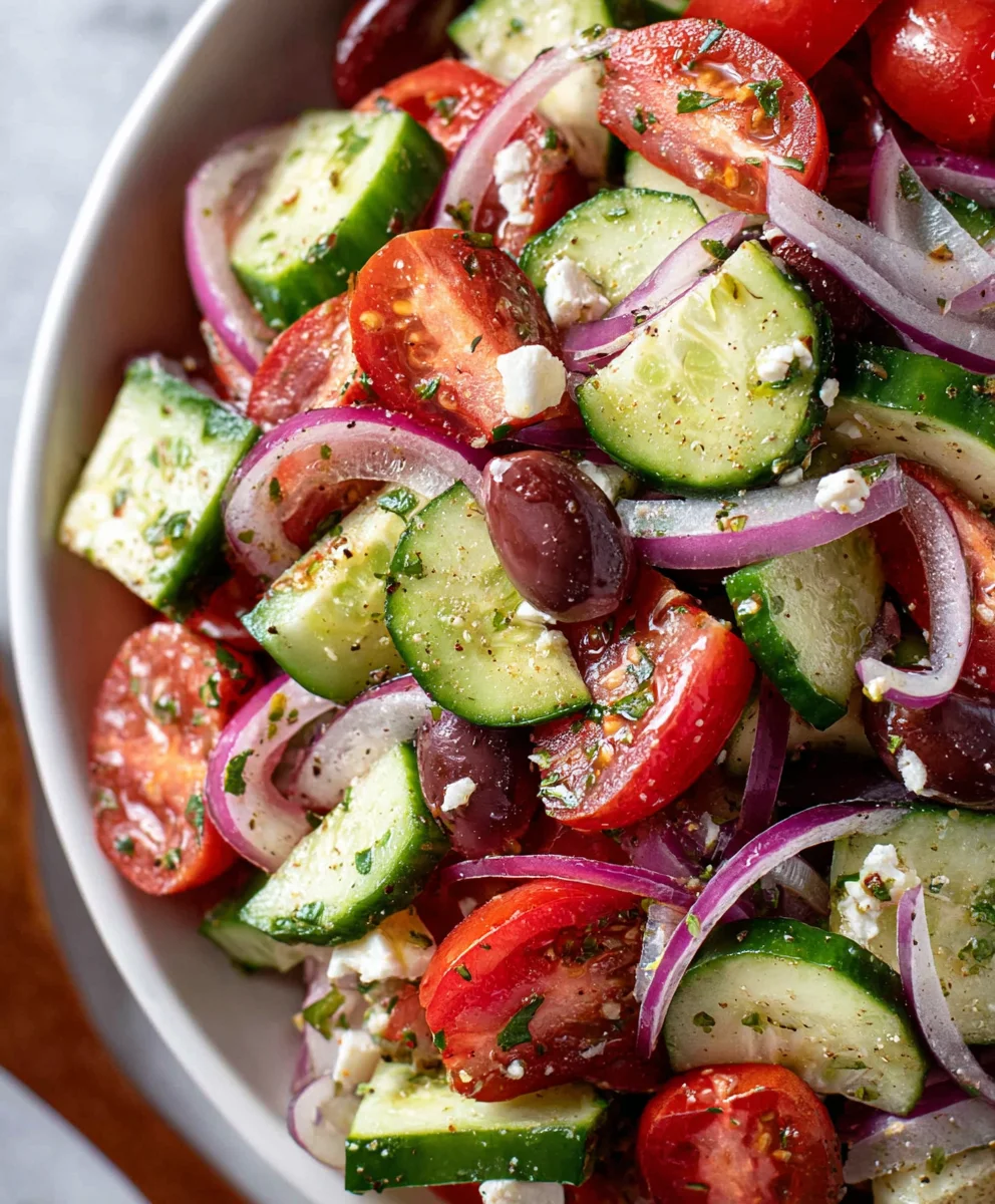 Mediterranean Salad-Cucumber Tomato Onion Recipe