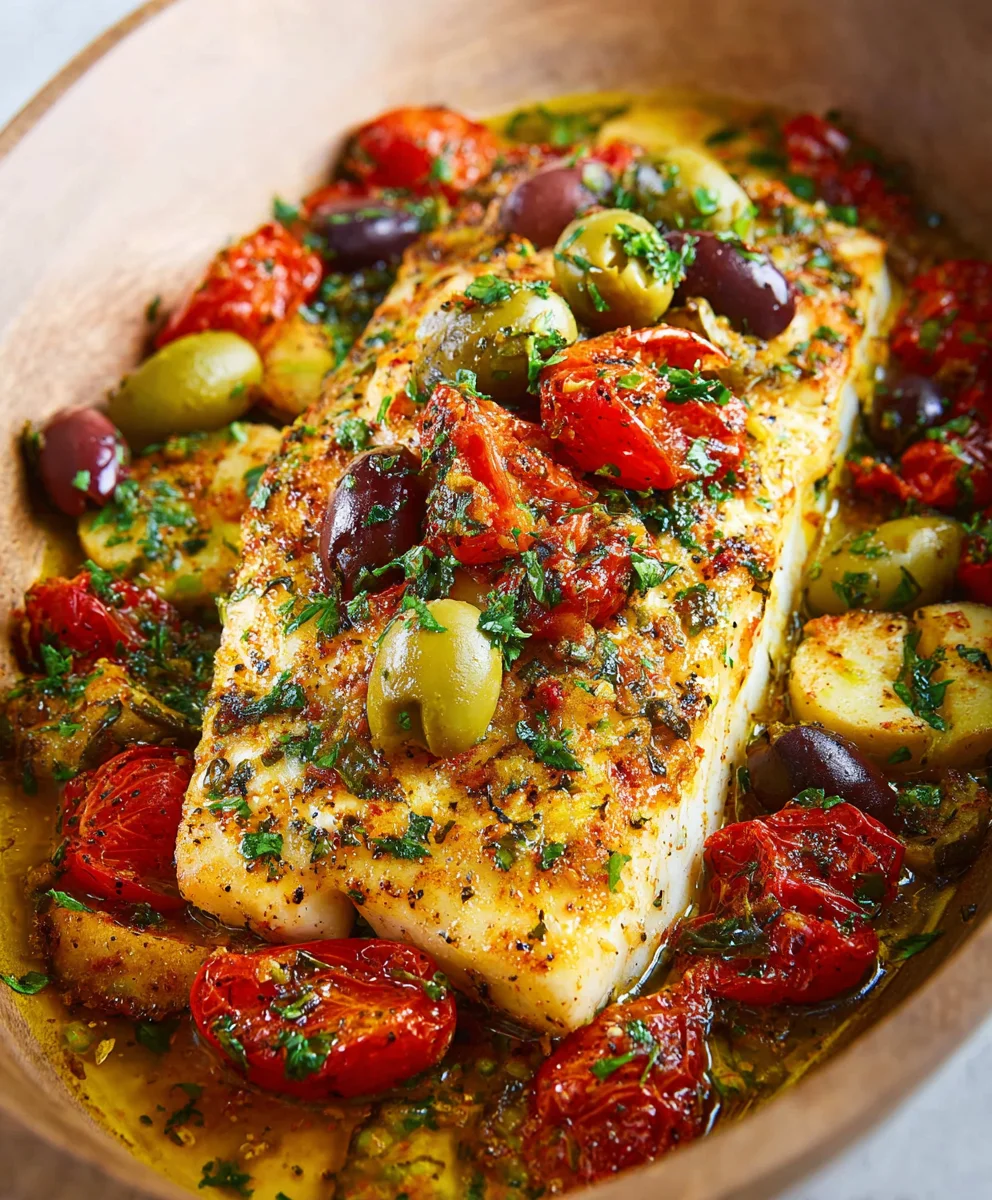 Easy Mediterranean Baked Fish - Quick Healthy Dinner