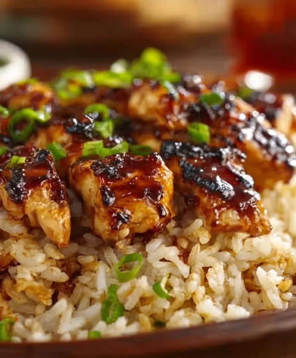 Honey BBQ Chicken Rice- Easy & Delicious Meal