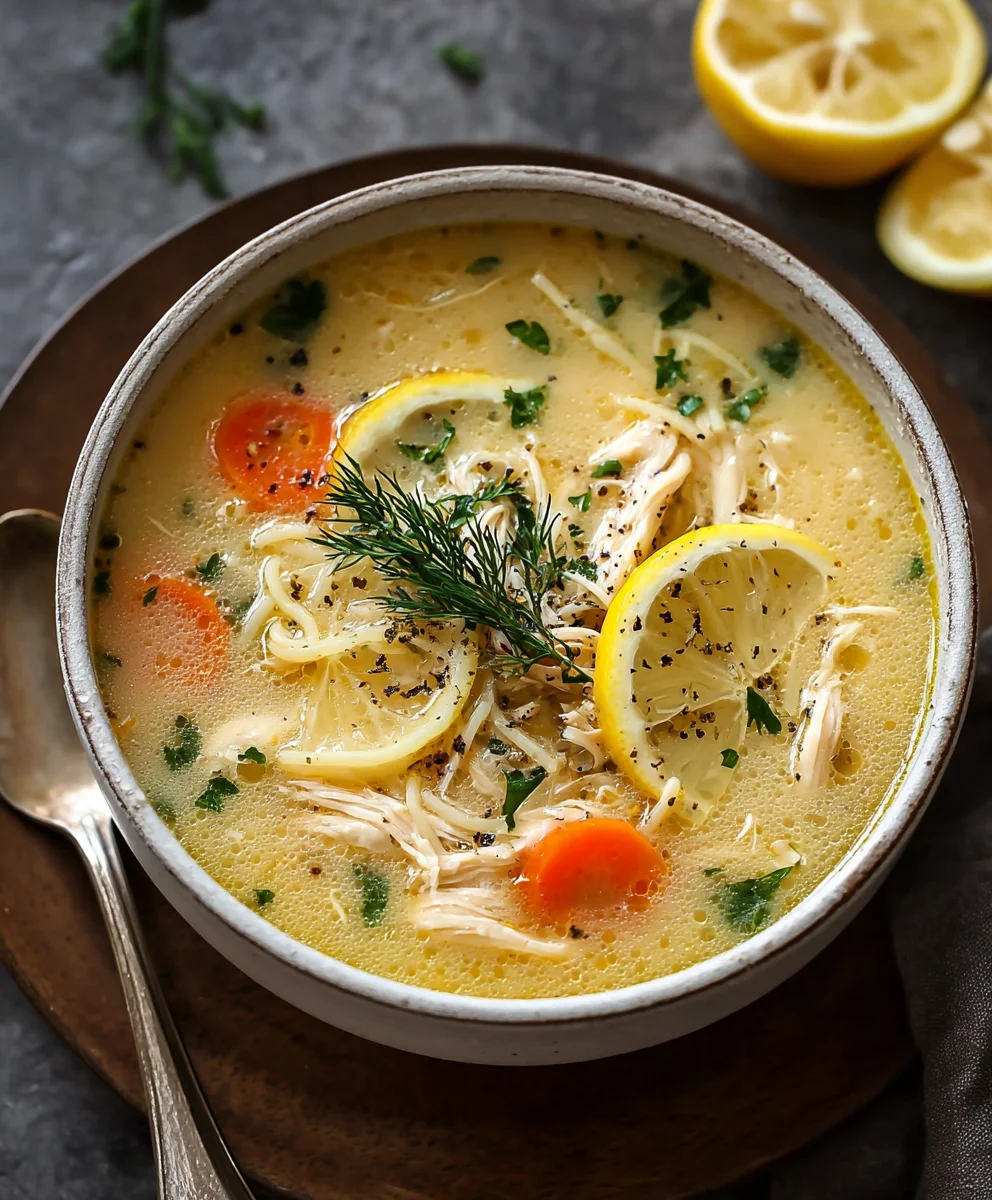 Hearty Greek Lemon Chicken Soup Recipe - Authentic Flavor