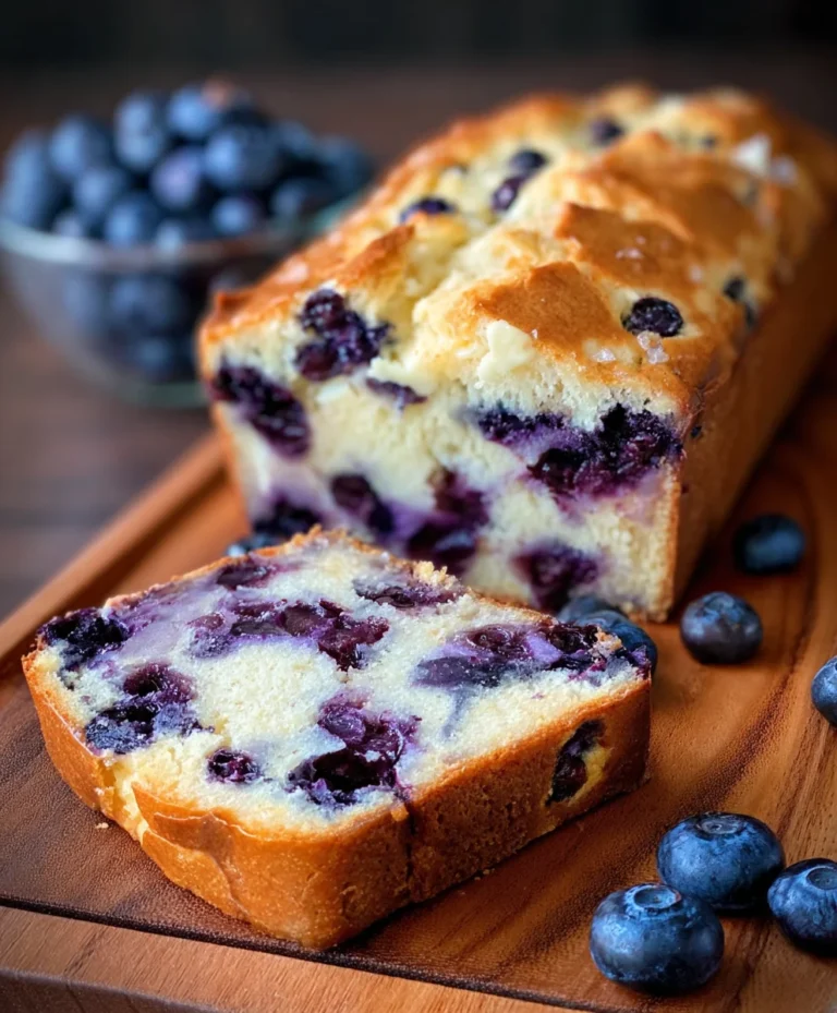 Blueberry Cream Cheese Bread- Easy Sweet Loaf Recipe