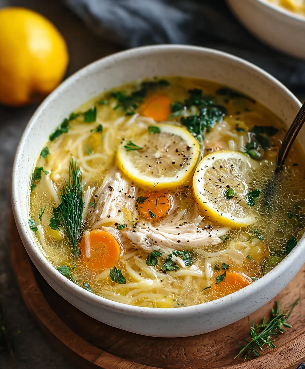 Hearty Greek Lemon Chicken Soup Recipe - Authentic Flavor