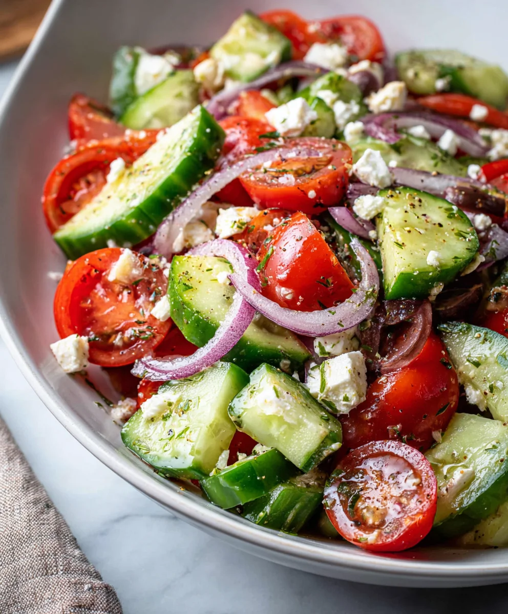 Mediterranean Salad-Cucumber Tomato Onion Recipe