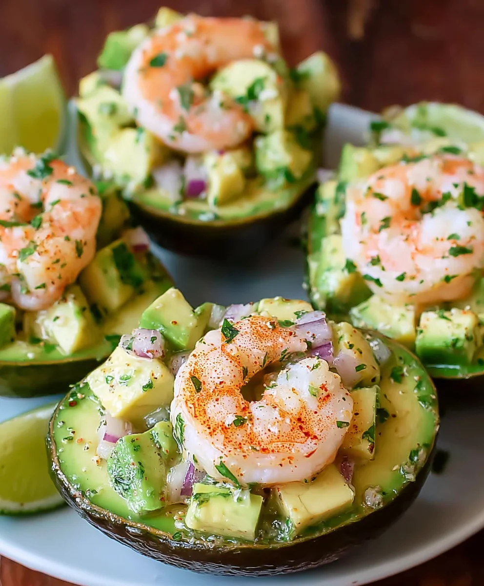 Shrimp Salad Stuffed Avocados-Easy Healthy Meal