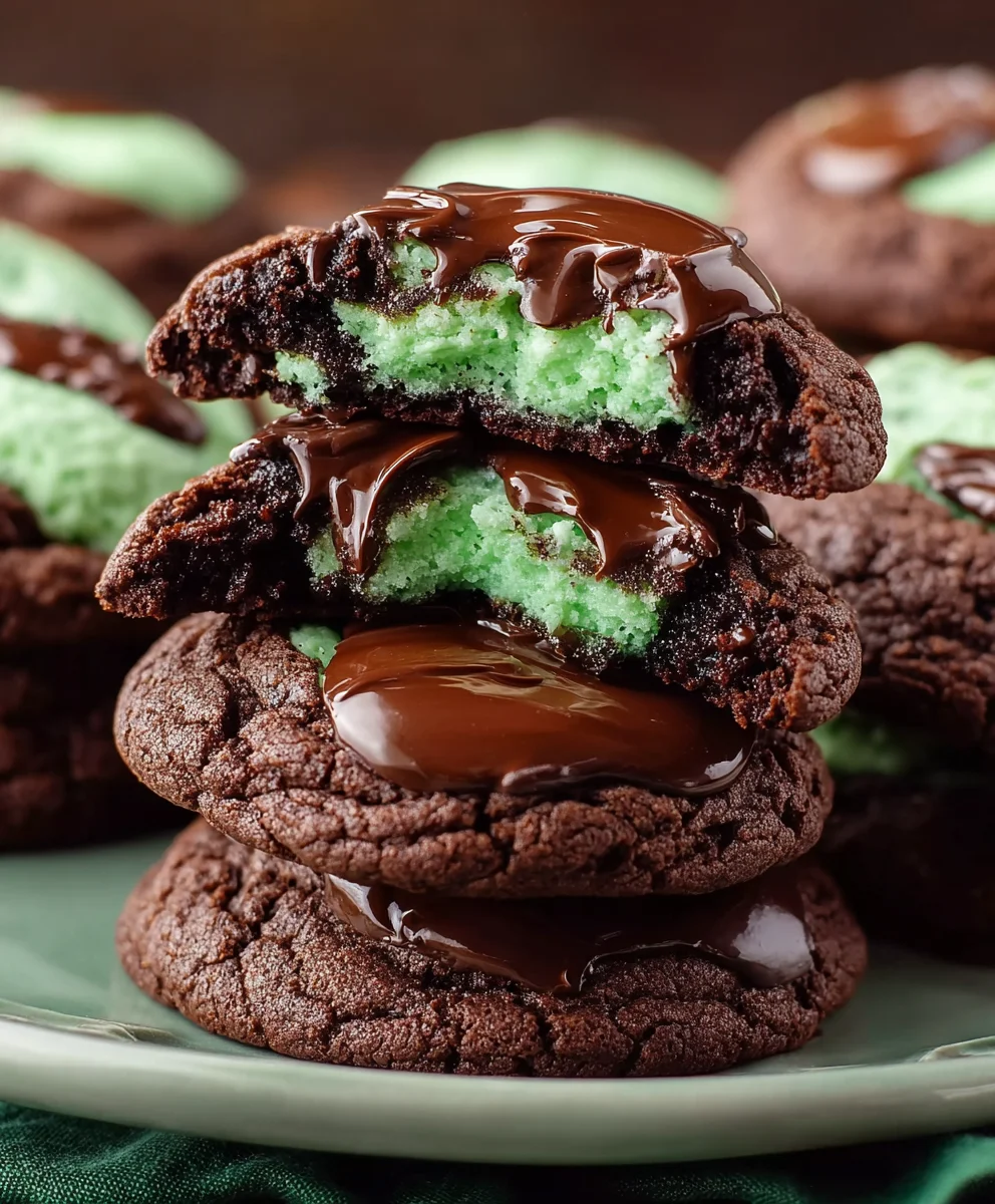 Easy Grasshopper Cake Mix Cookies - Delicious Treat