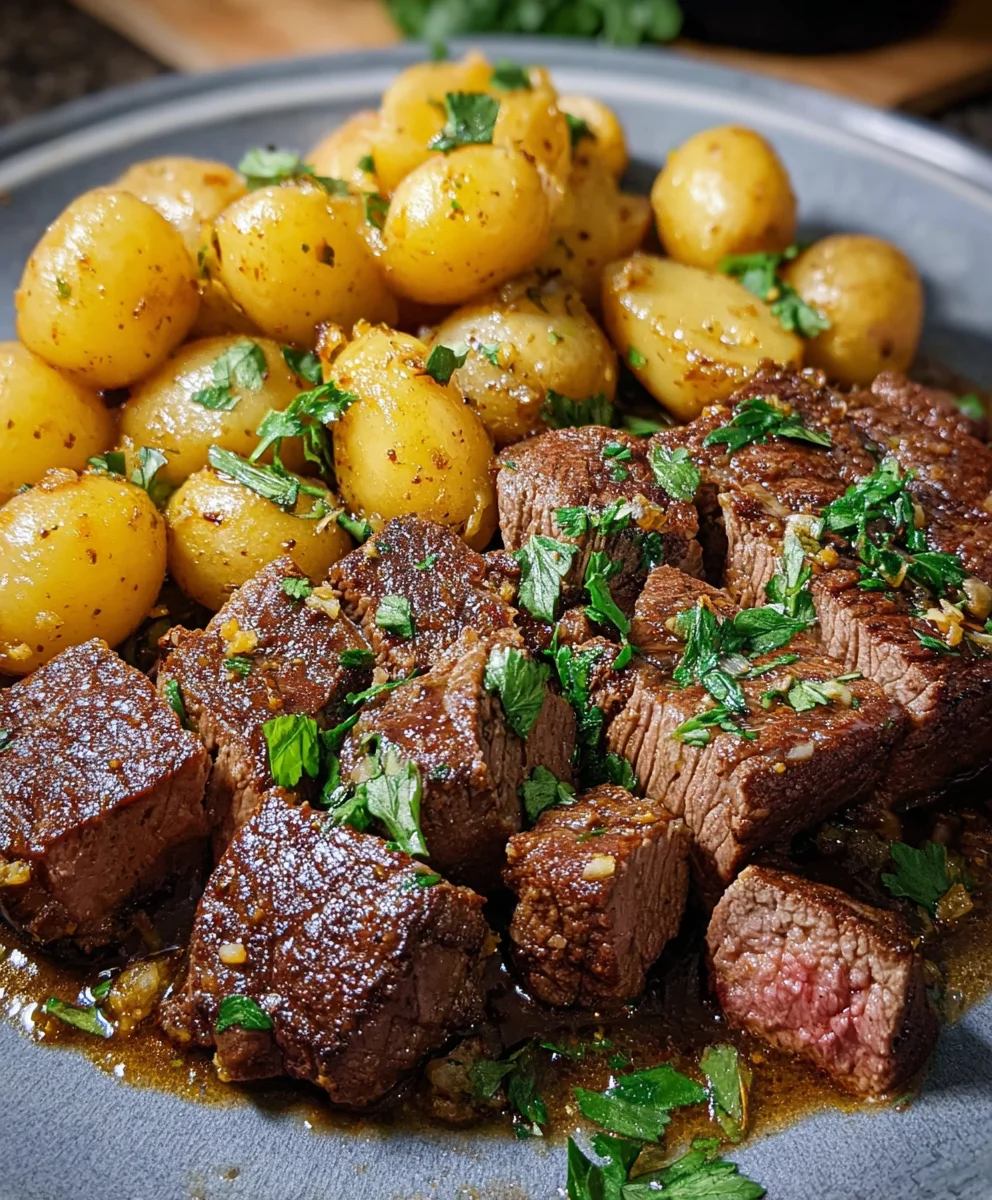 Garlic Butter Steak and Potatoes Recipe- Easy Dinner