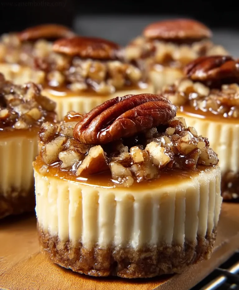 Pecan Pie Cheesecakes-Decadent Holiday Dessert