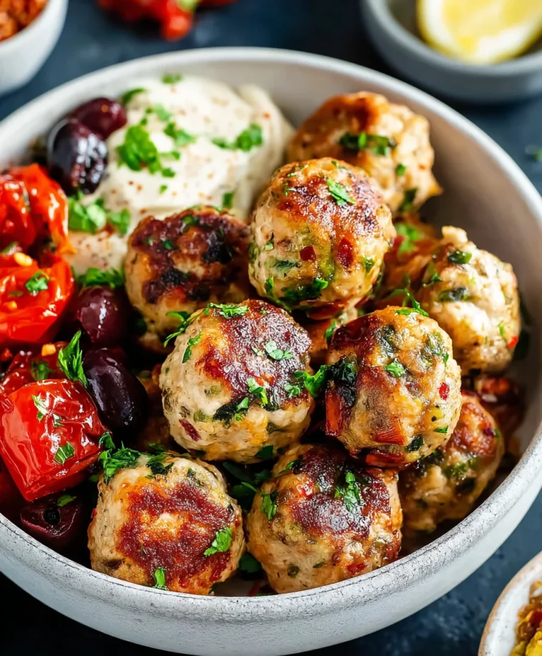 Easy Mediterranean Chicken Meatballs – Flavorful & Healthy