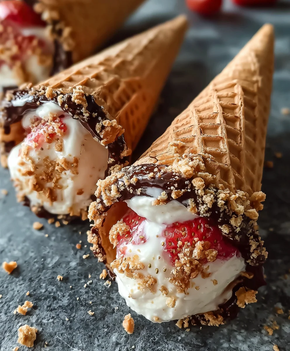 Easy No-Bake Cheesecake Cones Recipe