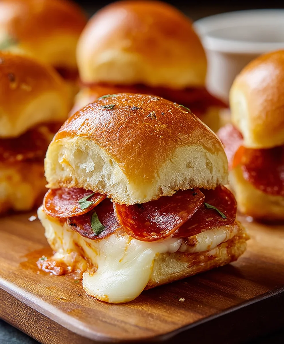 Beef Beef Pepperoni Pizza Sliders- Easy Appetizer Recipe