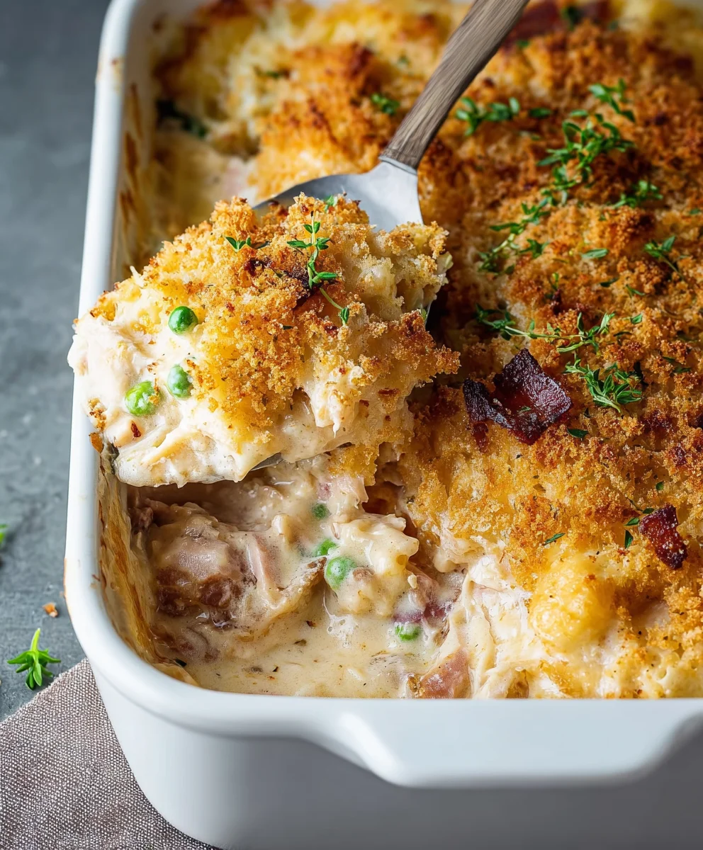 Easy Creamy Chicken Cordon Bleu Casserole Dinner