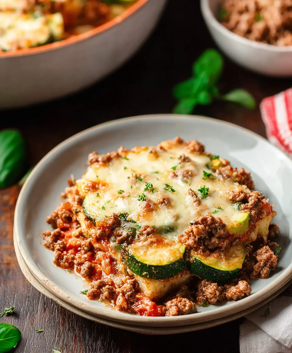 Easy Zucchini Ground Beef Casserole Recipe