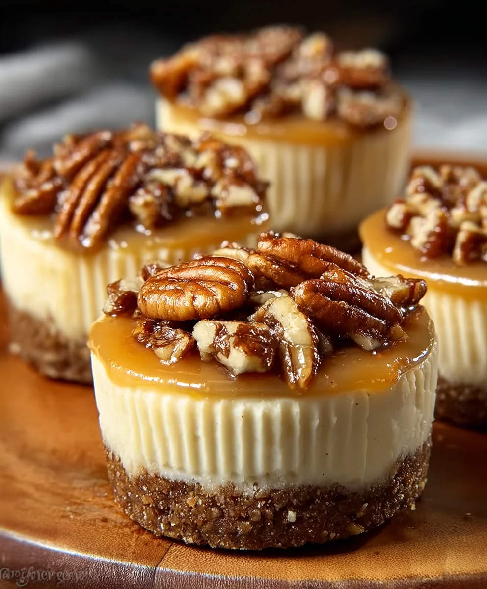 Pecan Pie Cheesecakes-Decadent Holiday Dessert