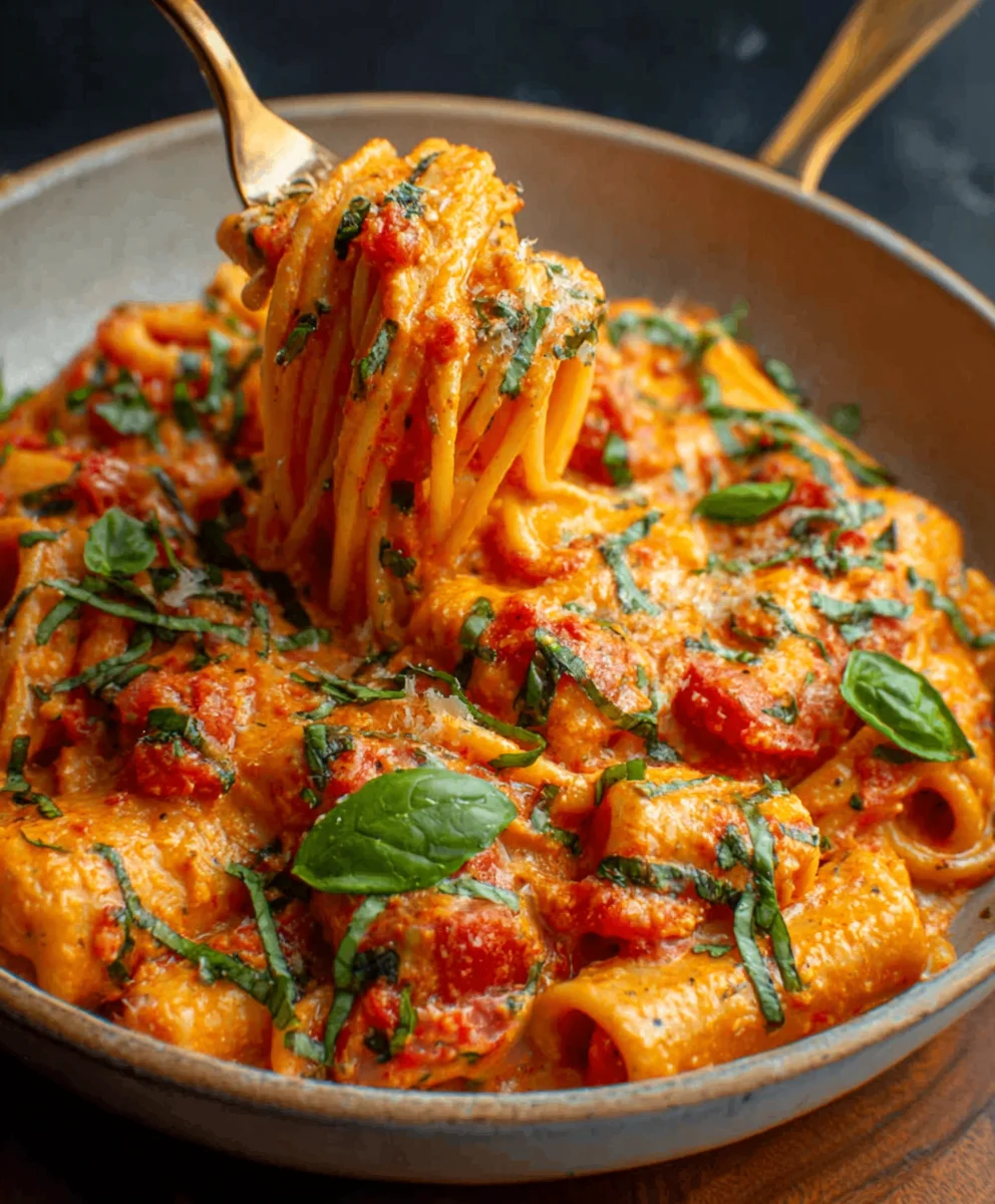 Creamy Tomato Garlic Pasta Recipe-Easy & Delicious