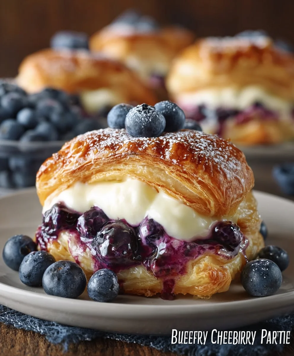 Blueberry Cream Cheese Puff Pastry Delight