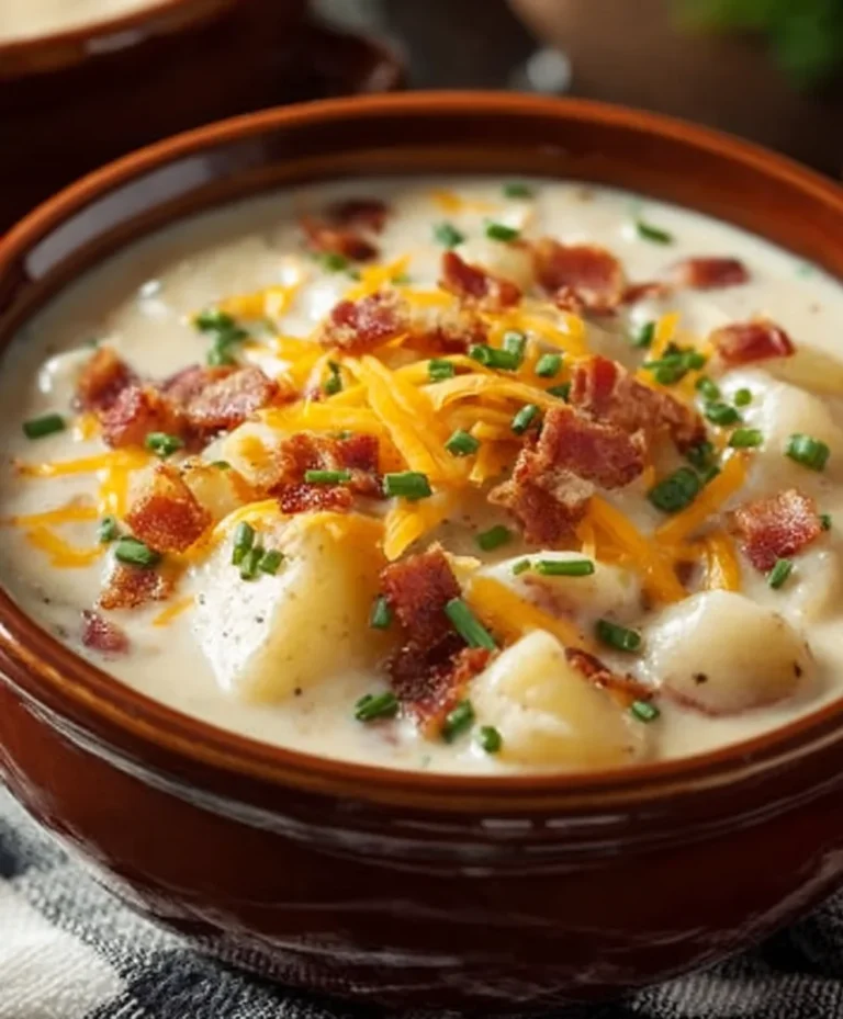 Slow Cooker Beef-Beef Bacon Potato Soup-Easy & Delicious