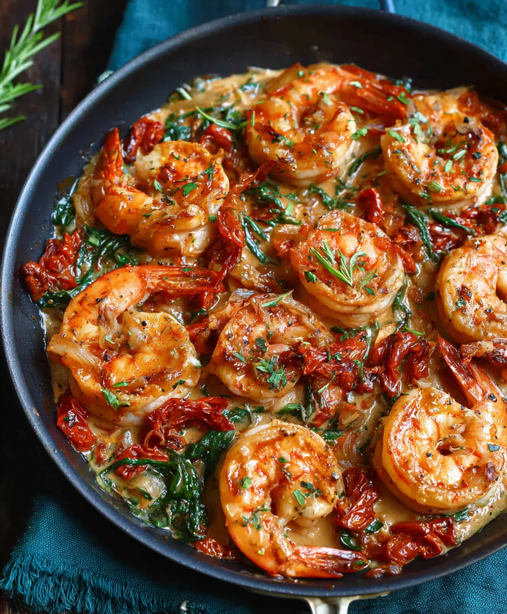 One Pan Tuscan Shrimp Easy Minute Dinner