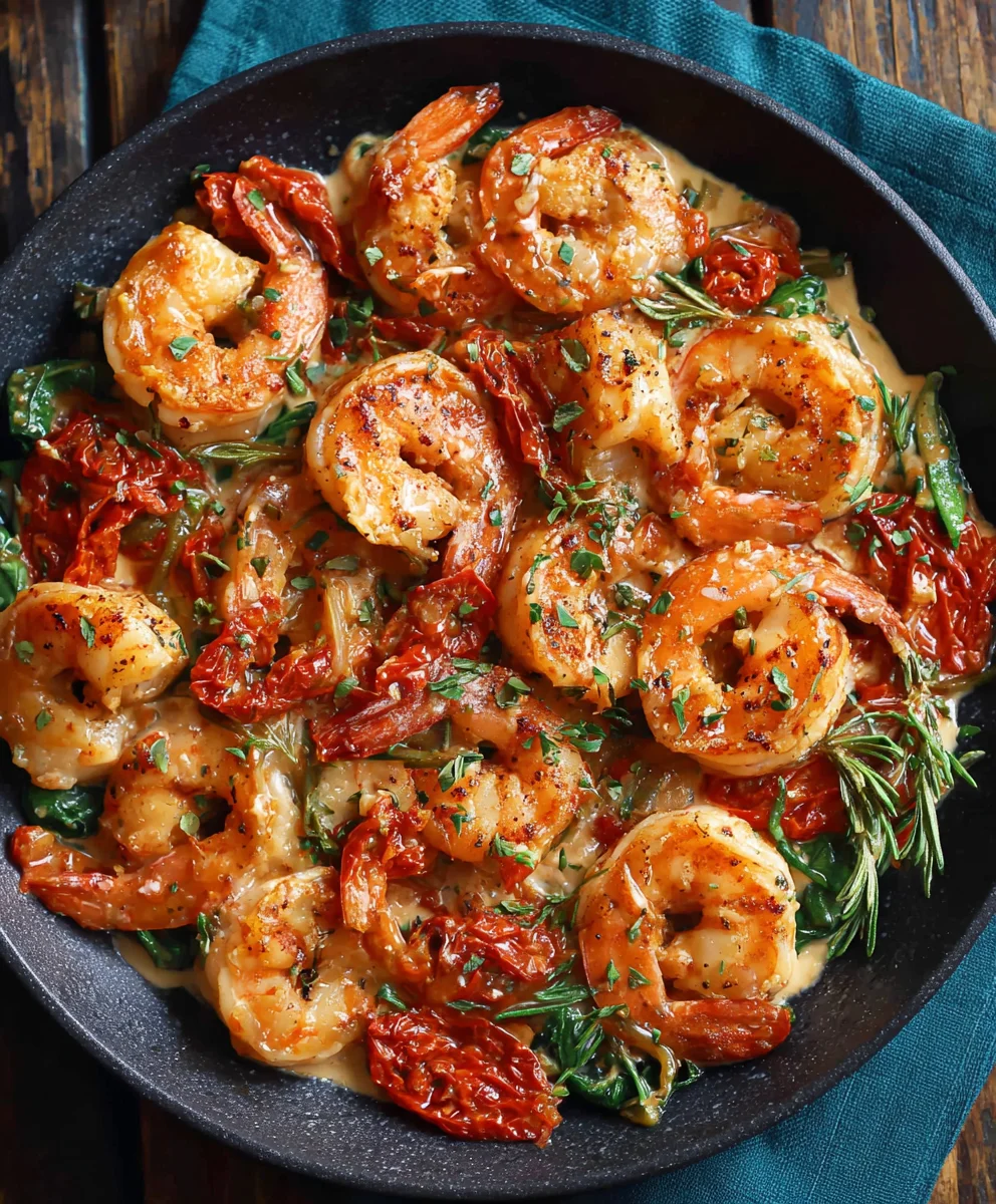 One Pan Tuscan Shrimp Easy Minute Dinner