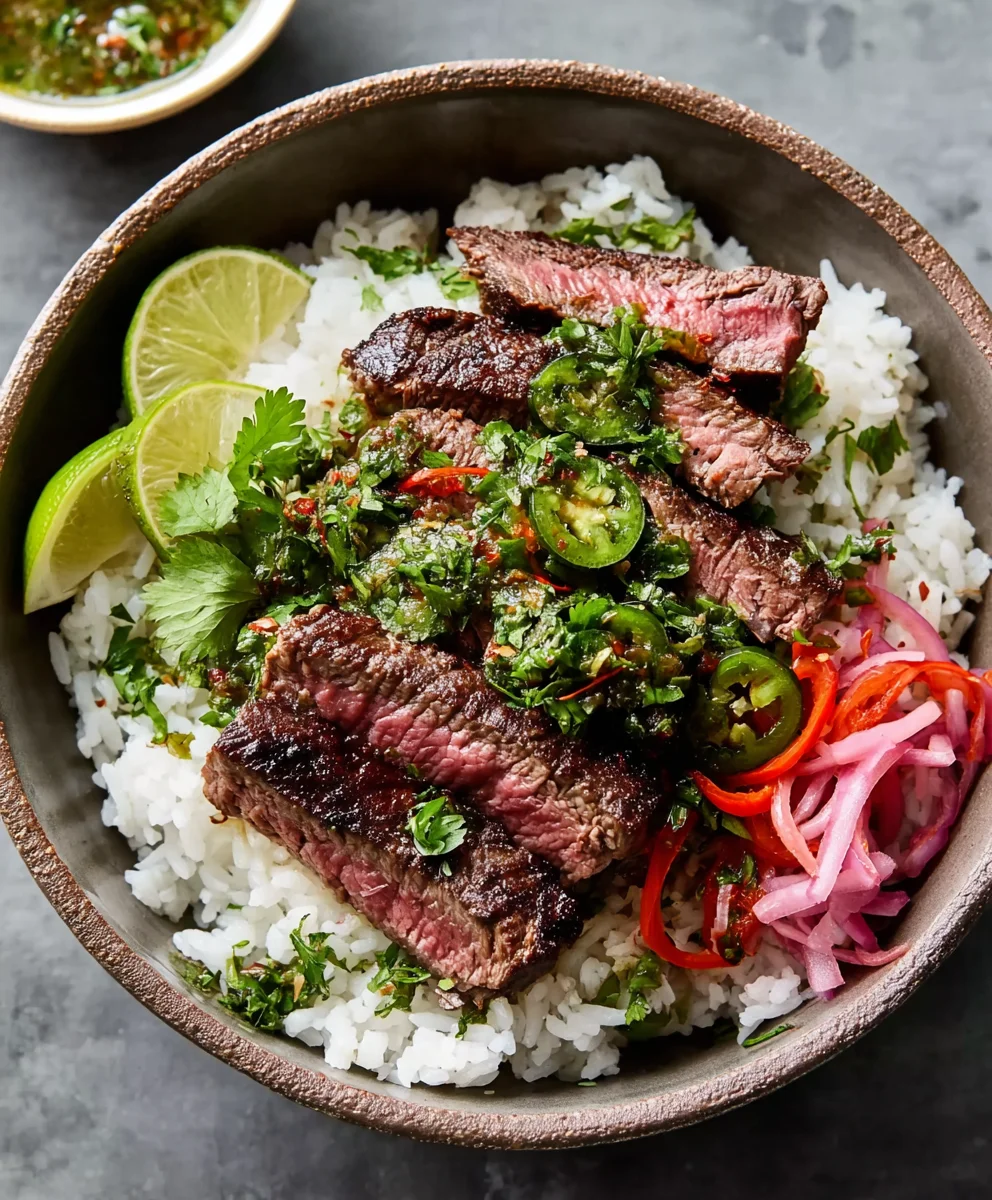 Easy Skirt Steak Rice Bowl Recipe