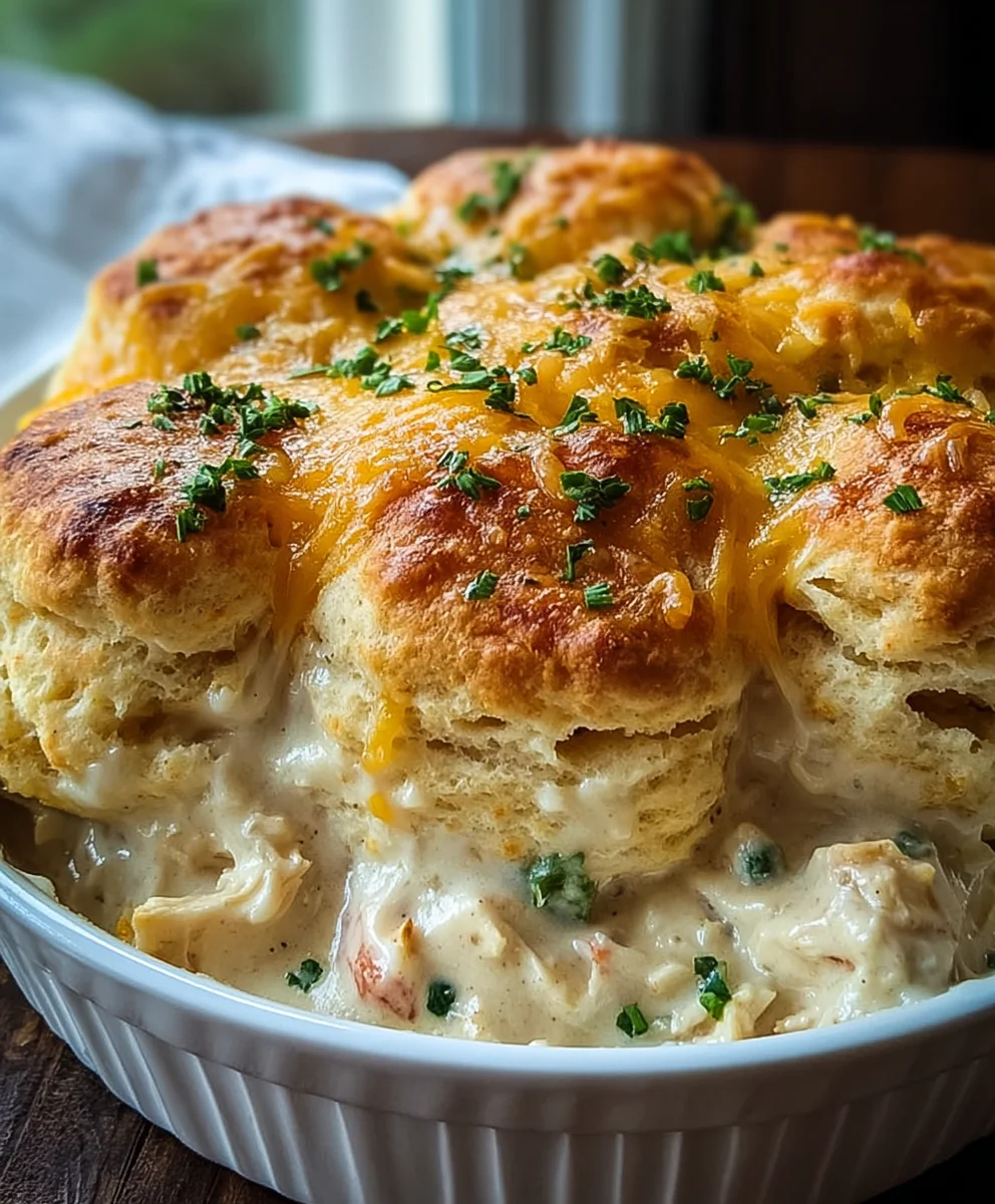 Creamy Chicken Biscuit Bake Recipe - Easy Comfort Food