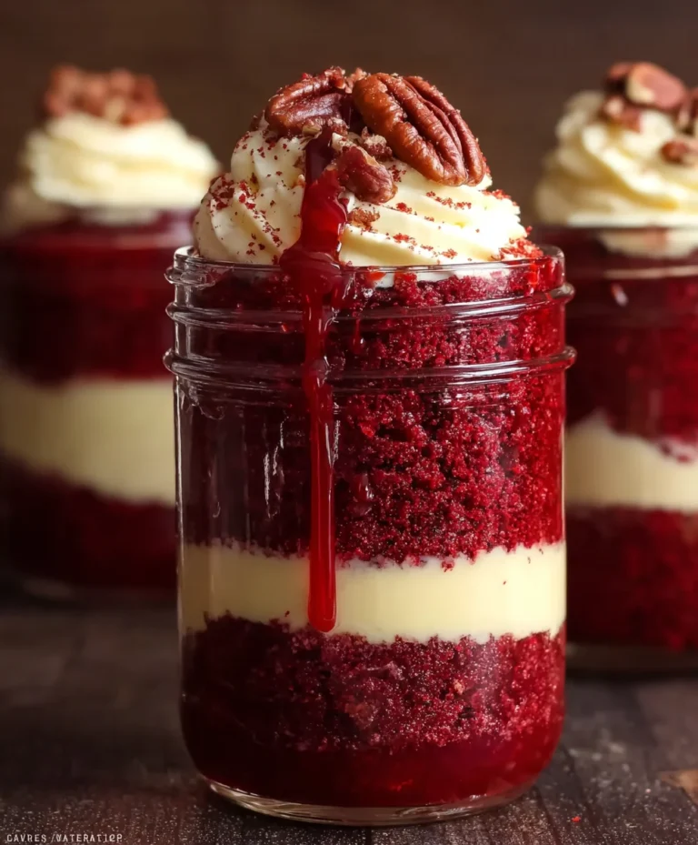 Red Velvet Cake Jars-Decadent Dessert Treat