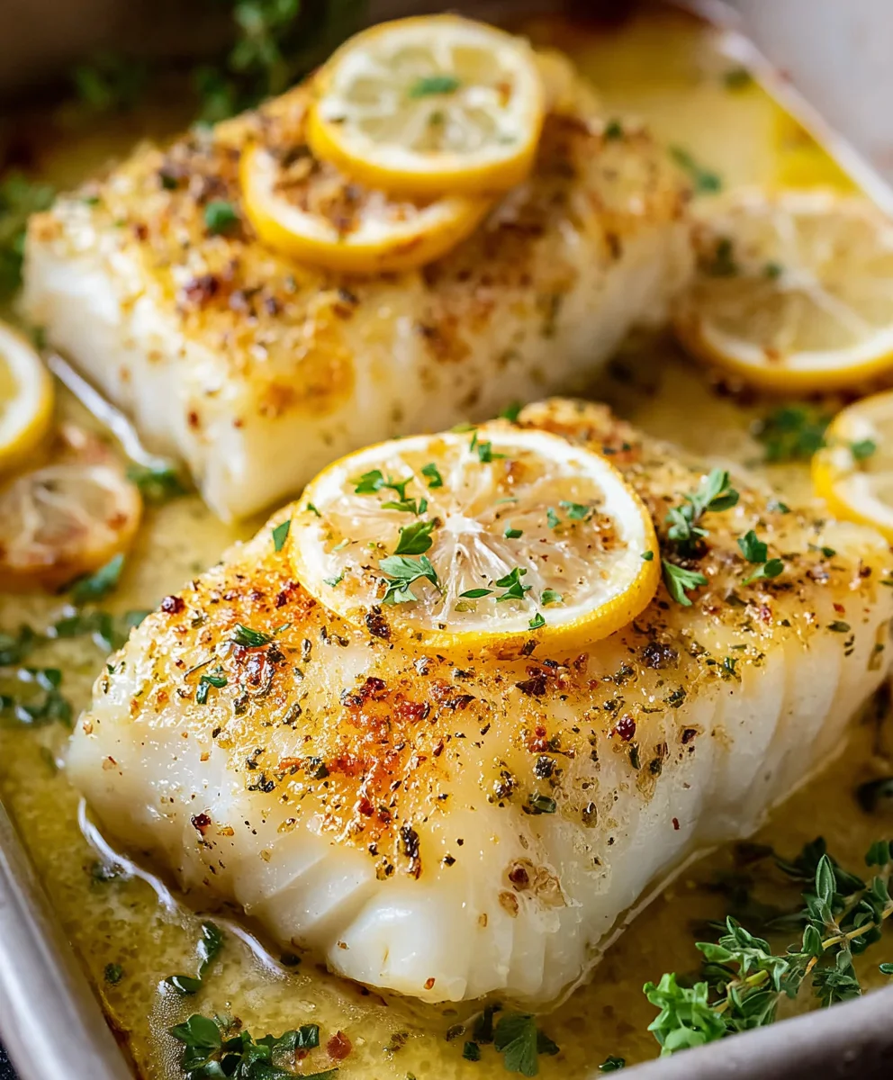 Lemon Garlic Butter Baked Cod-Easy Recipe