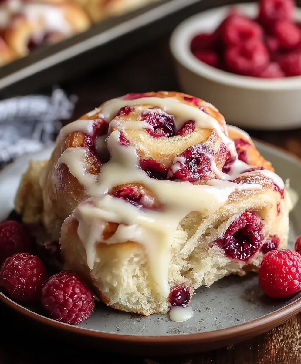White Chocolate Raspberry Rolls-Easy & Delicious Dessert
