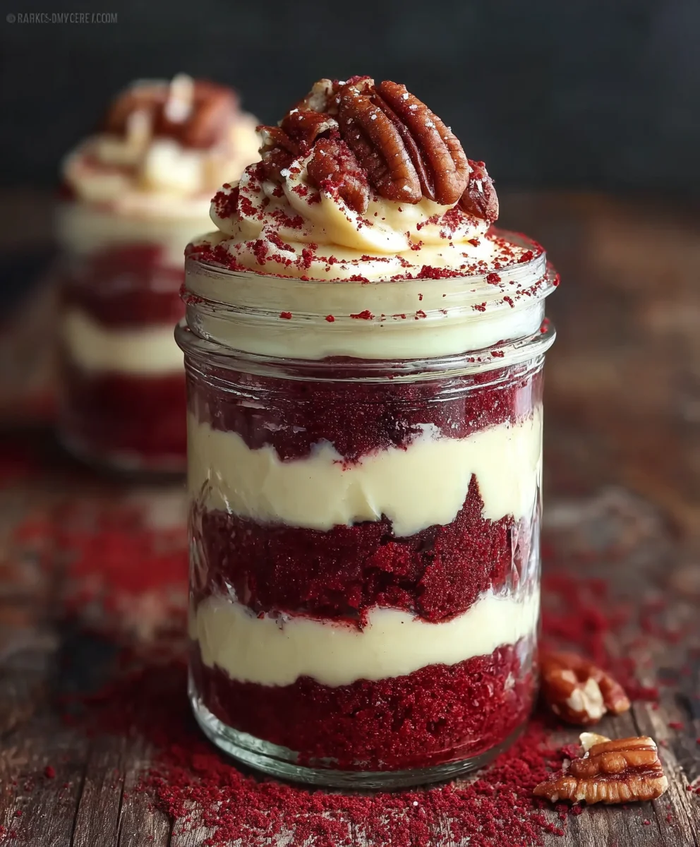 Red Velvet Cake Jars-Decadent Dessert Treat