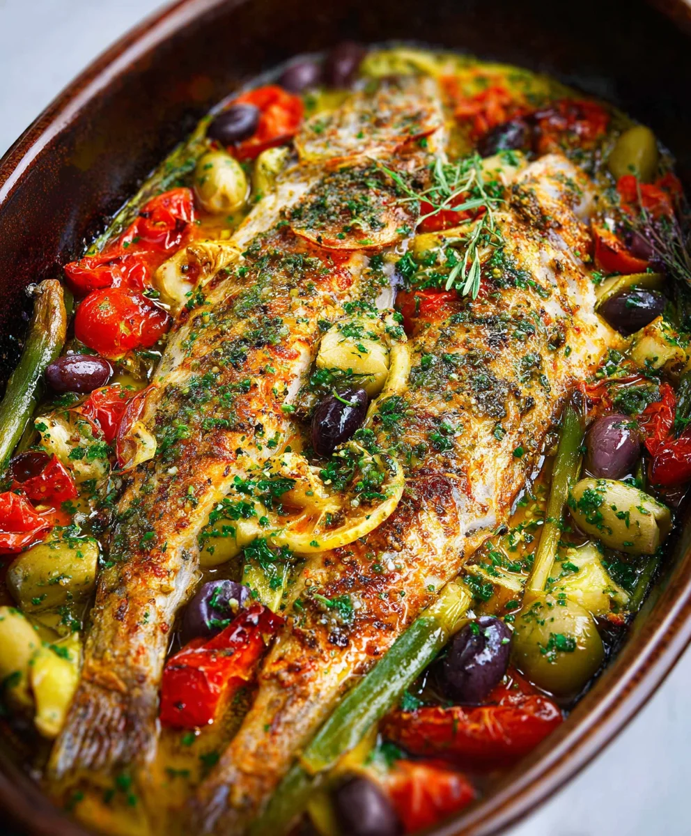 Easy Mediterranean Baked Fish - Quick Healthy Dinner