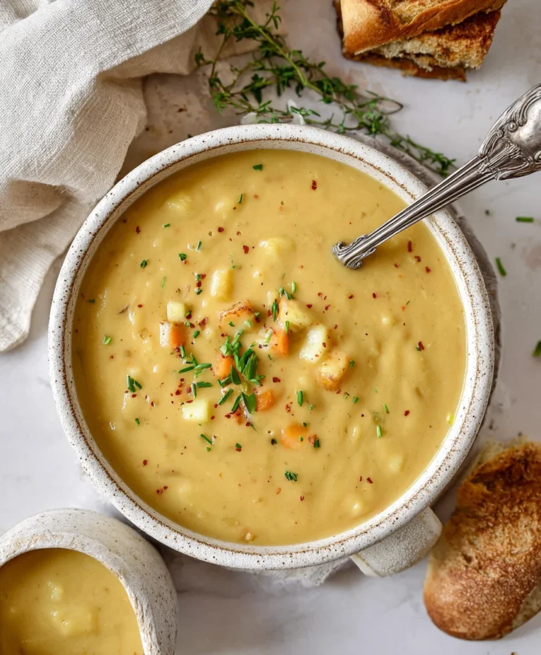 Creamy Vegan Potato Soup- Simple & Delicious