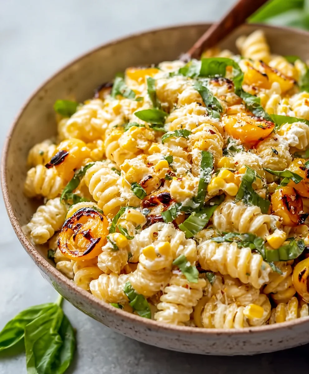 Creamy Street Corn Pasta Salad - Easy Recipe