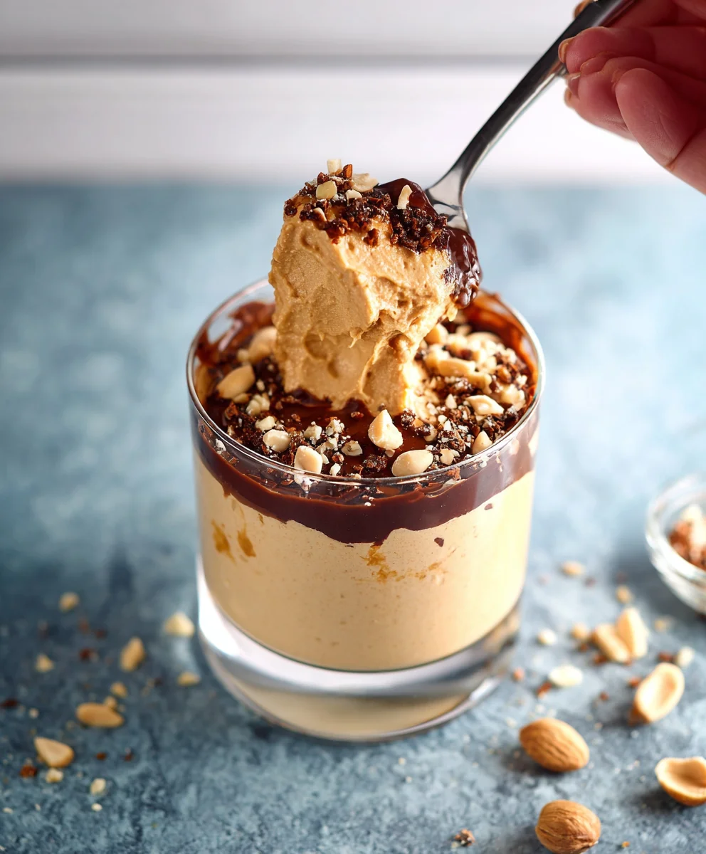 Cottage Cheese Peanut Butter Mousse - Easy Dessert