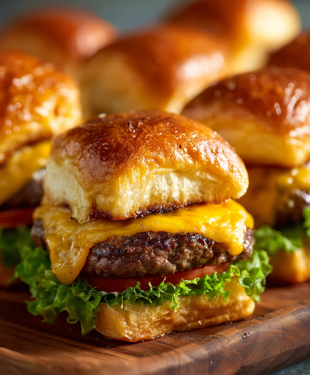 Hawaiian Roll Cheeseburger Sliders - Easy Beef Bites
