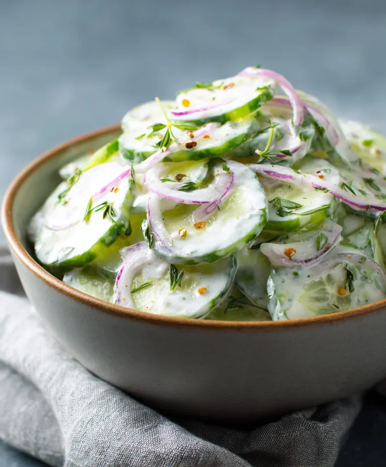 Creamy Cucumber Salad Recipe – Easy & Delicious
