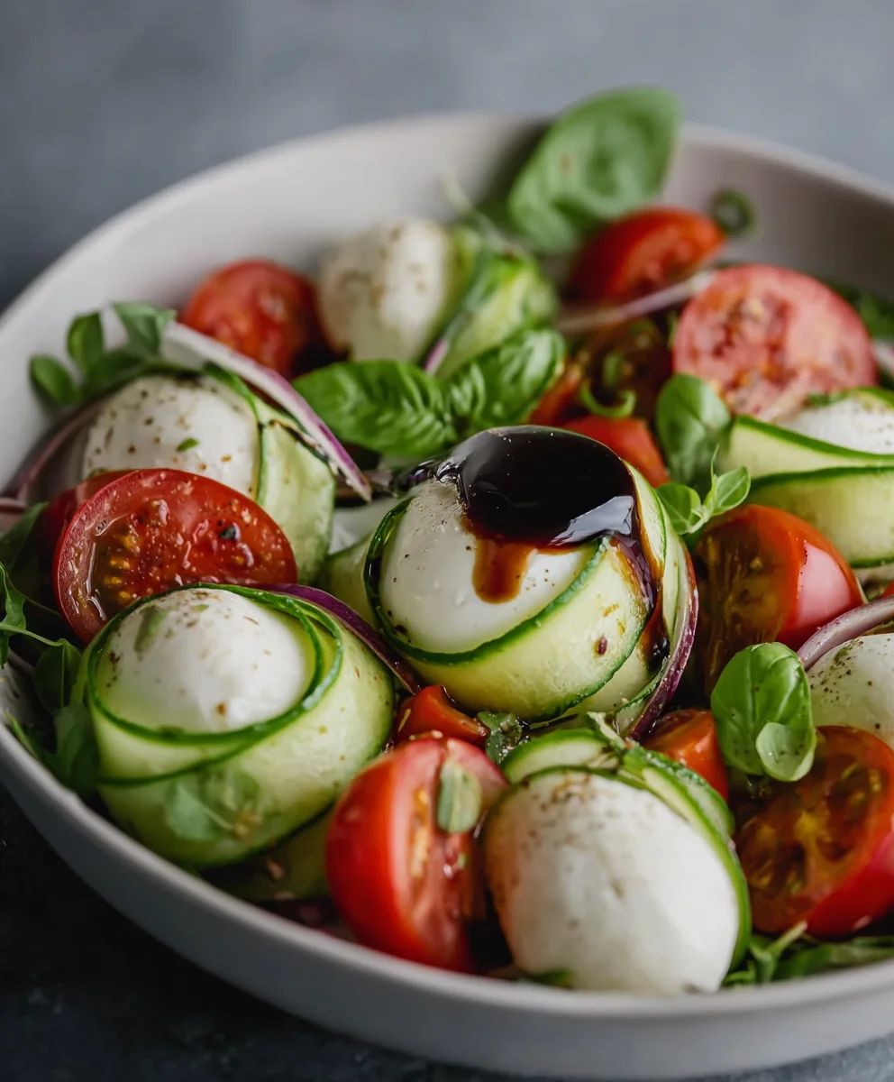 Cucumber Caprese Salad - Fresh & Easy Summer Recipe