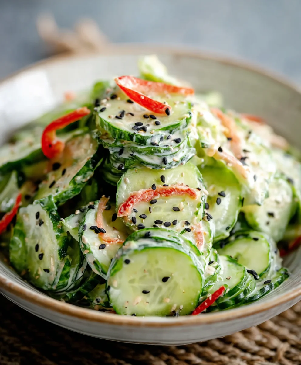 Easy California Roll Salad- Fresh Cucumber Delight