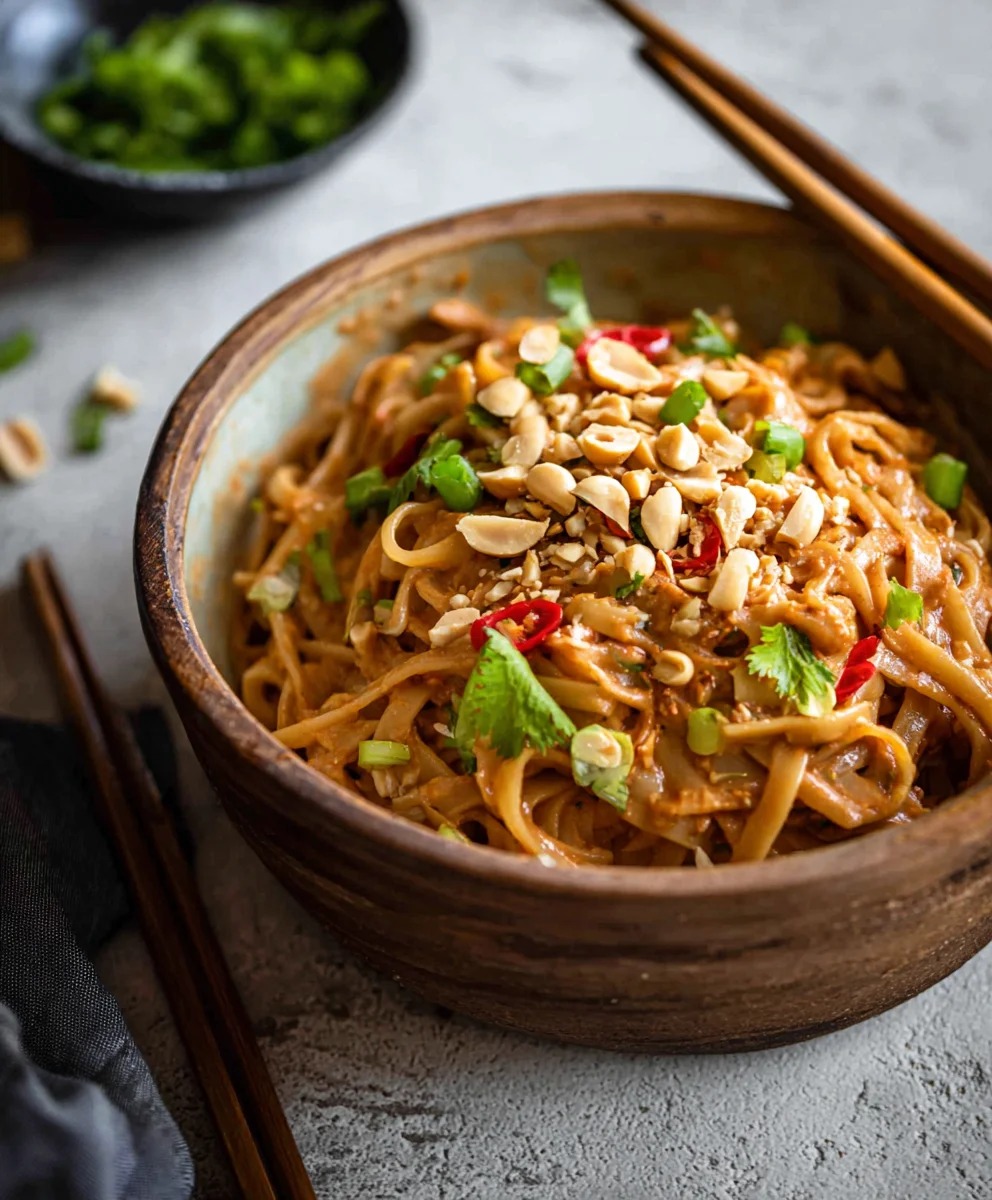 Spicy Peanut Butter Noodles- Easy & Flavorful Recipe