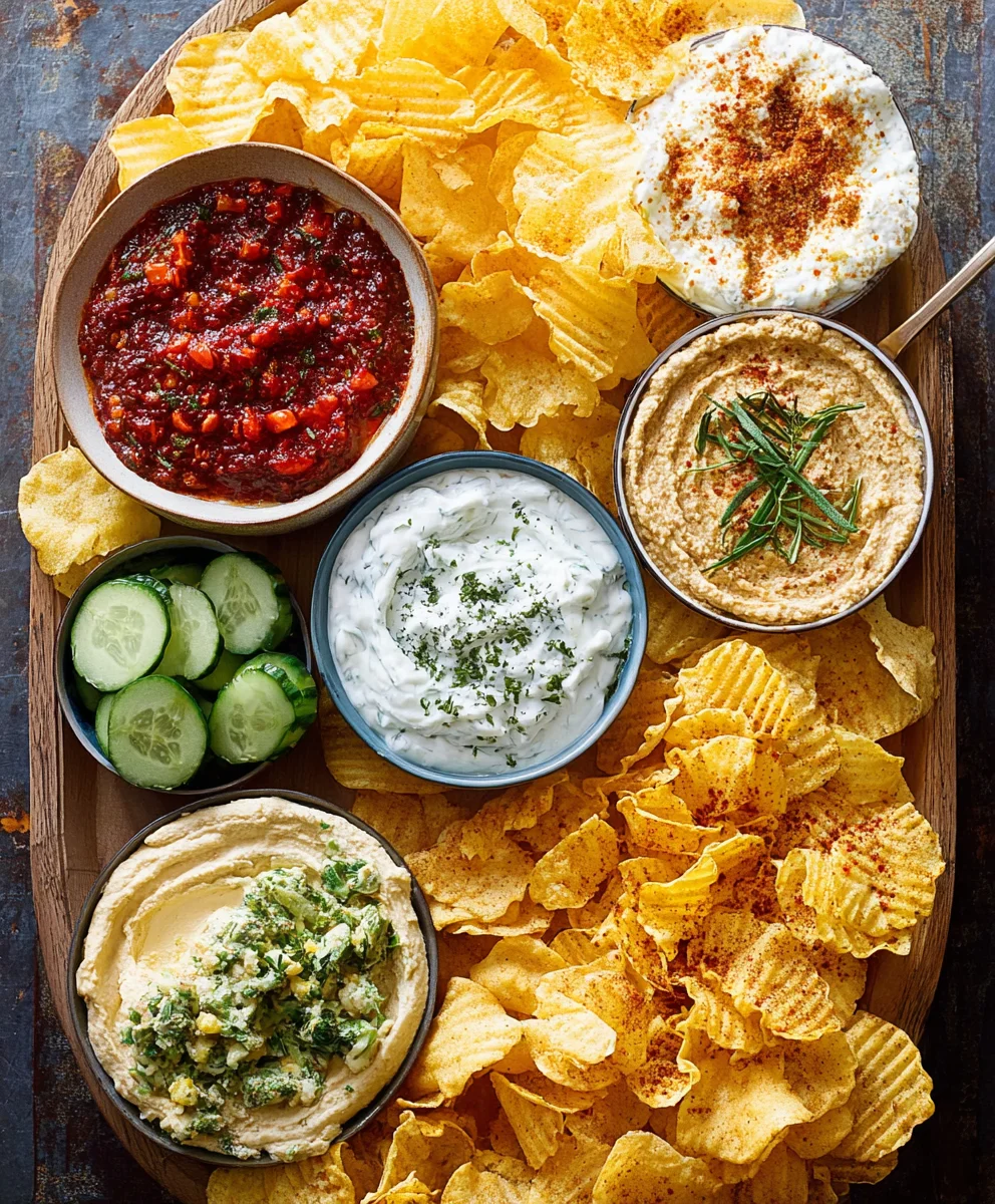 Easy Chips and Dip Platter - Crowd Pleaser Recipe