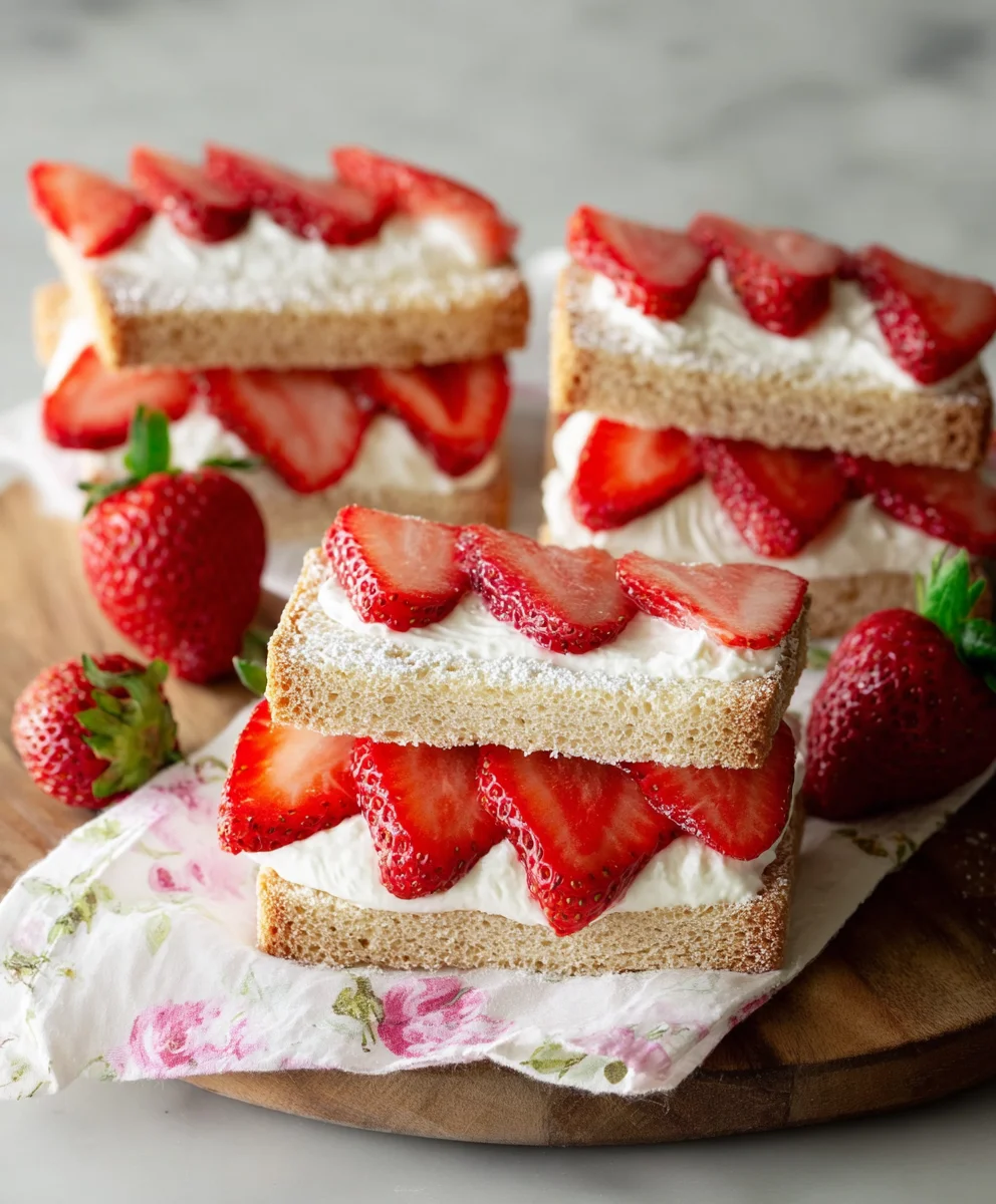 Easy Strawberry Cream Sandwiches - Sweet Treat
