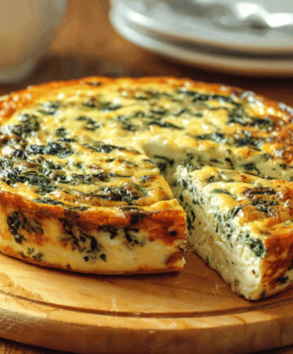 Easy Cottage Cheese Spinach Quiche - Healthy Low-Carb