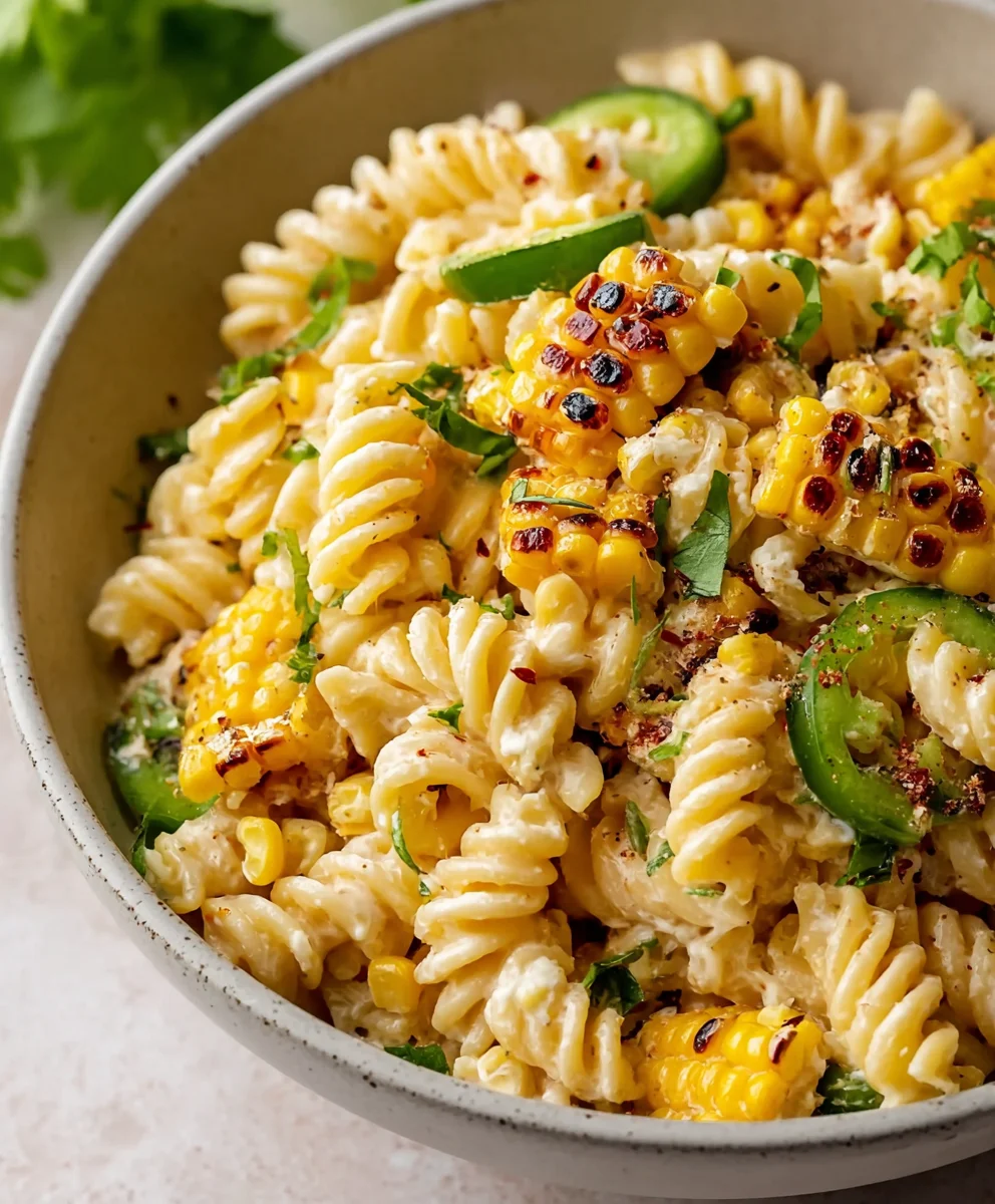 Creamy Street Corn Pasta Salad - Easy Recipe