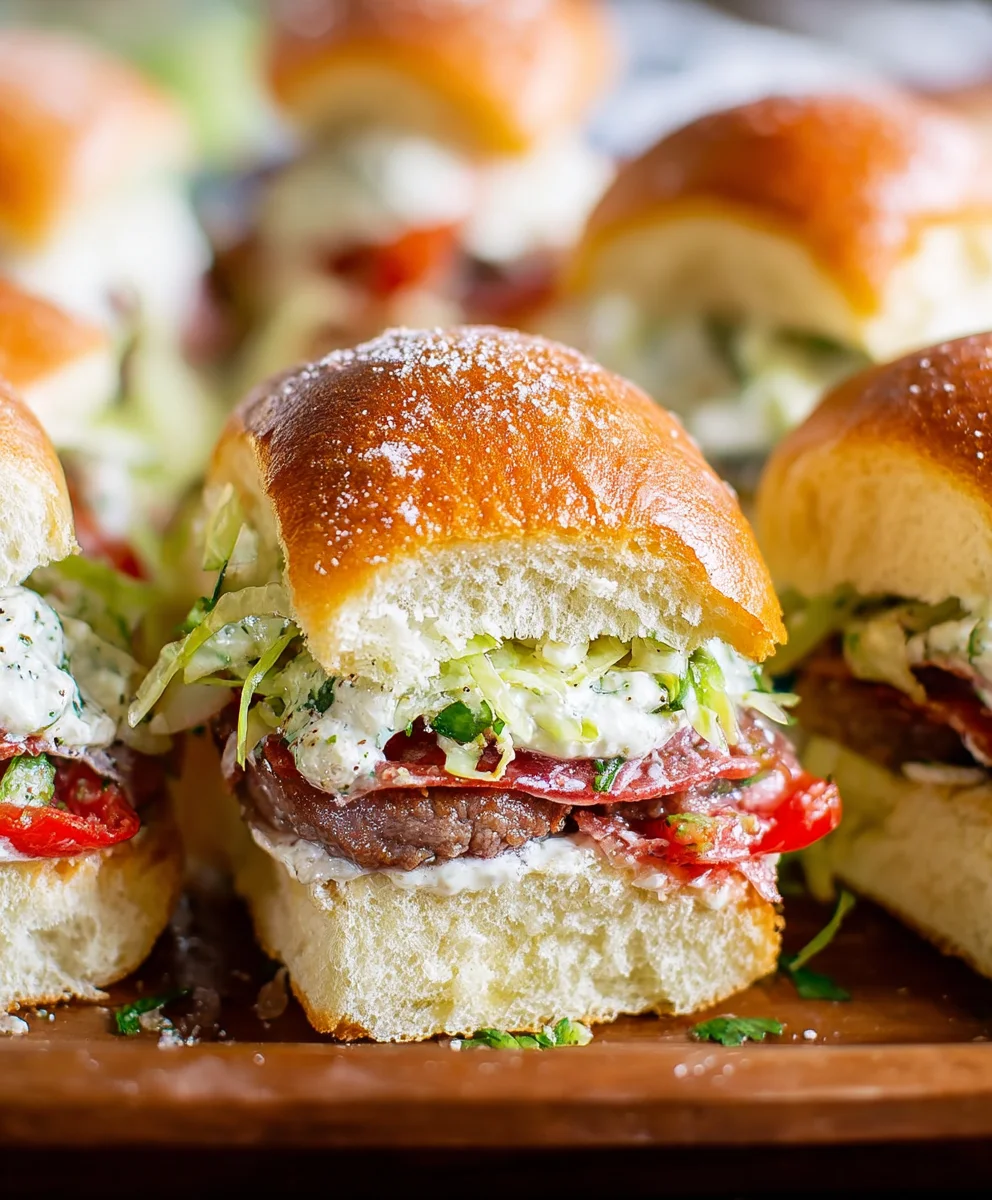 Italian Beef Grinder Sliders- Easy Appetizer