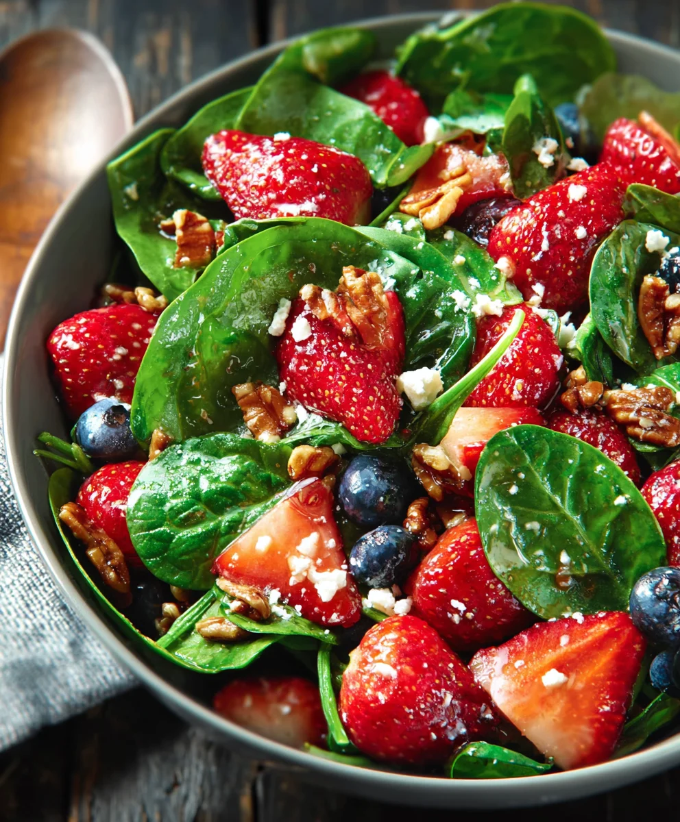 Quick Strawberry Spinach Salad Recipe - Fast Meal