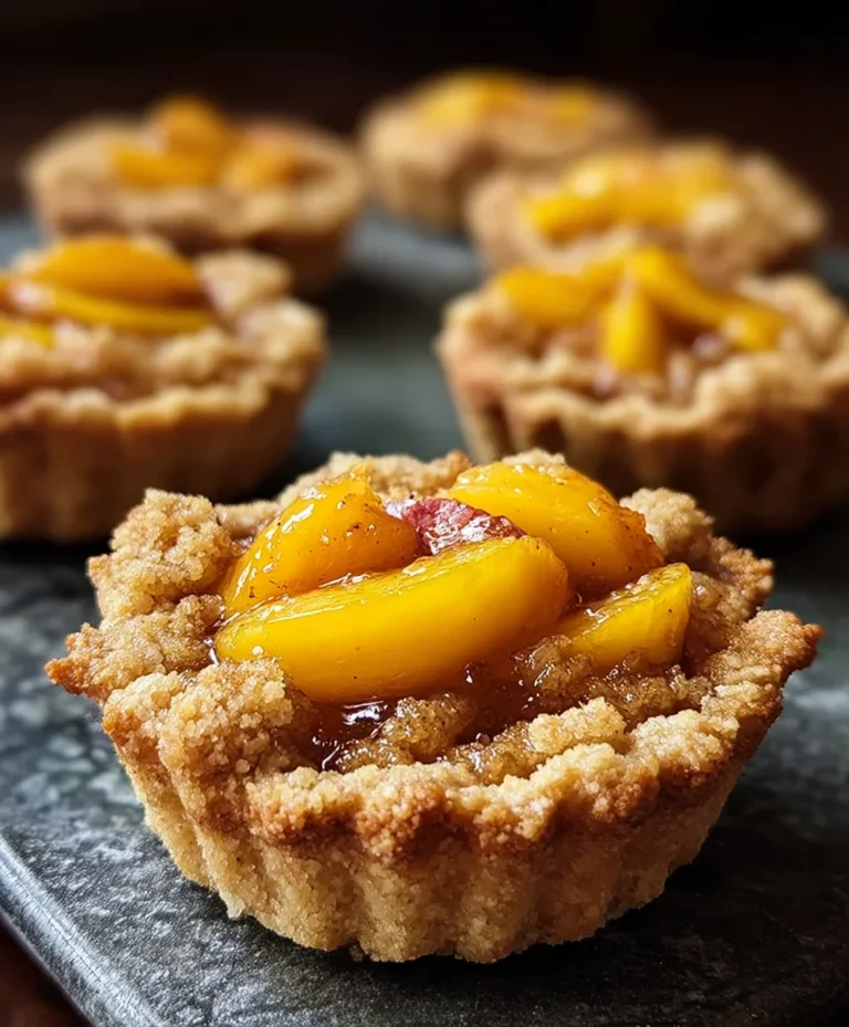 Peach Cobbler Cookie Cups – Easy Dessert Recipe