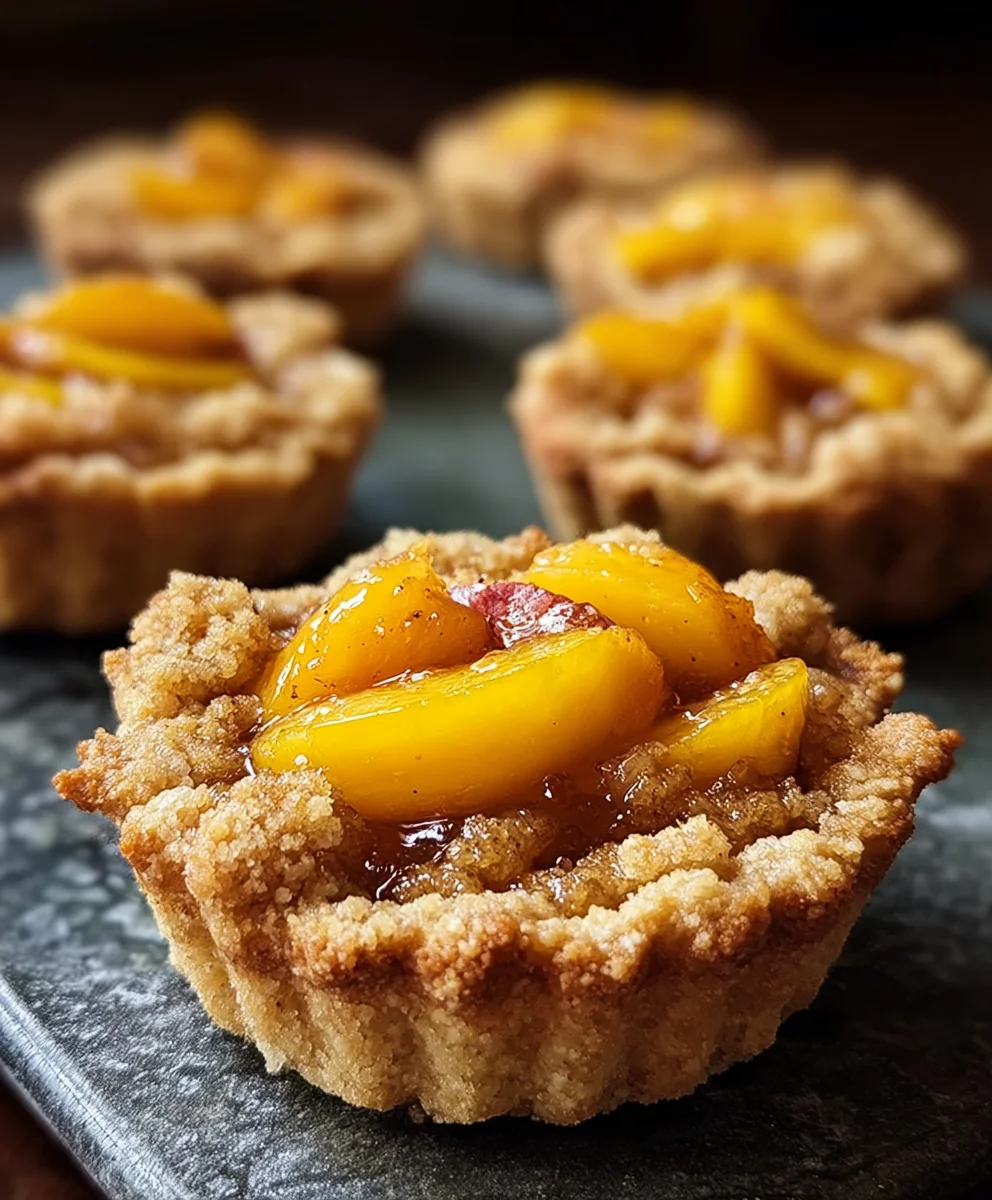 Peach Cobbler Cookie Cups - Easy Dessert Recipe