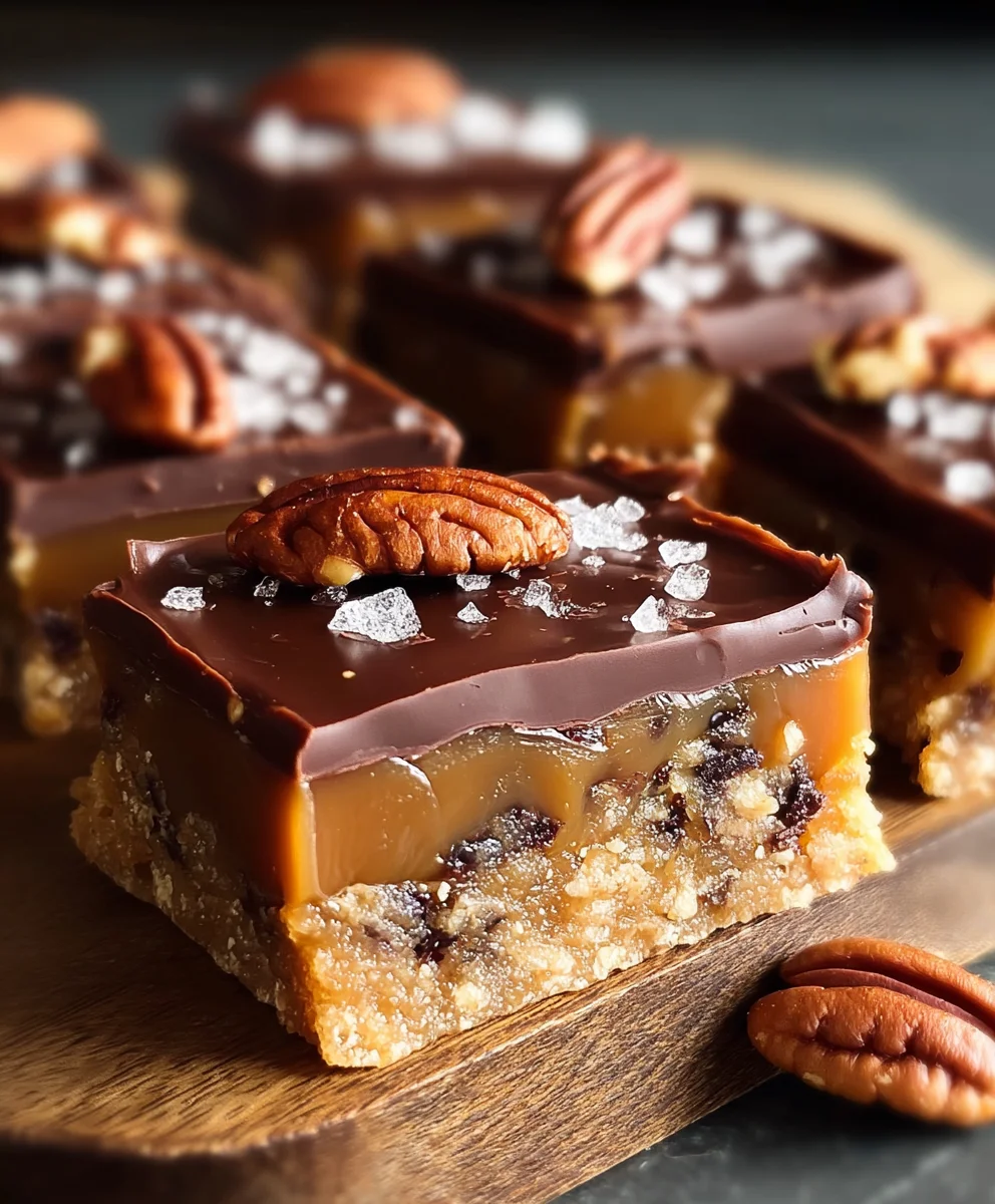Easy Turtle Bars-Decadent Chocolate Caramel Pecan Bars