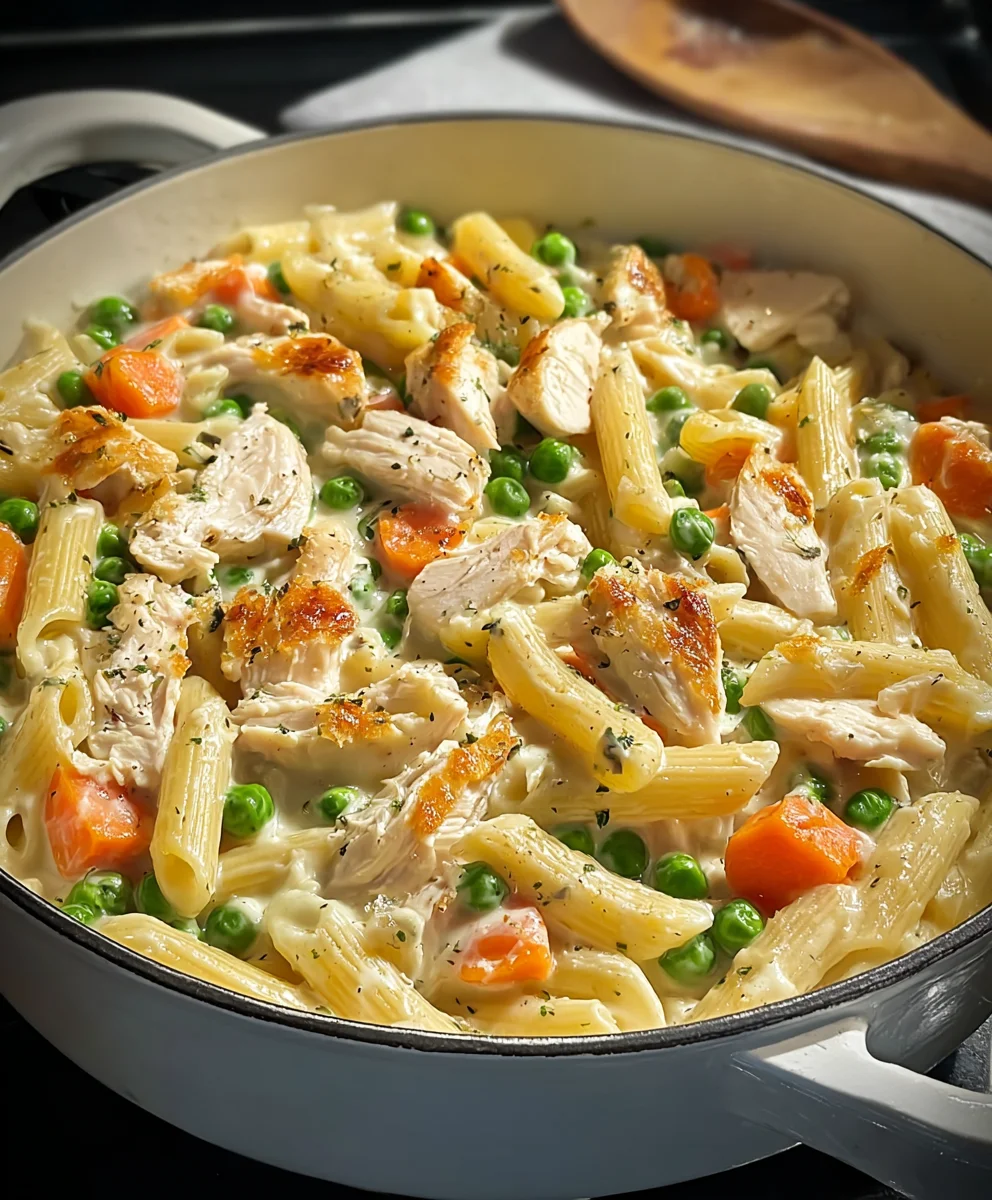 Comforting Chicken Pot Pie Pasta Recipe