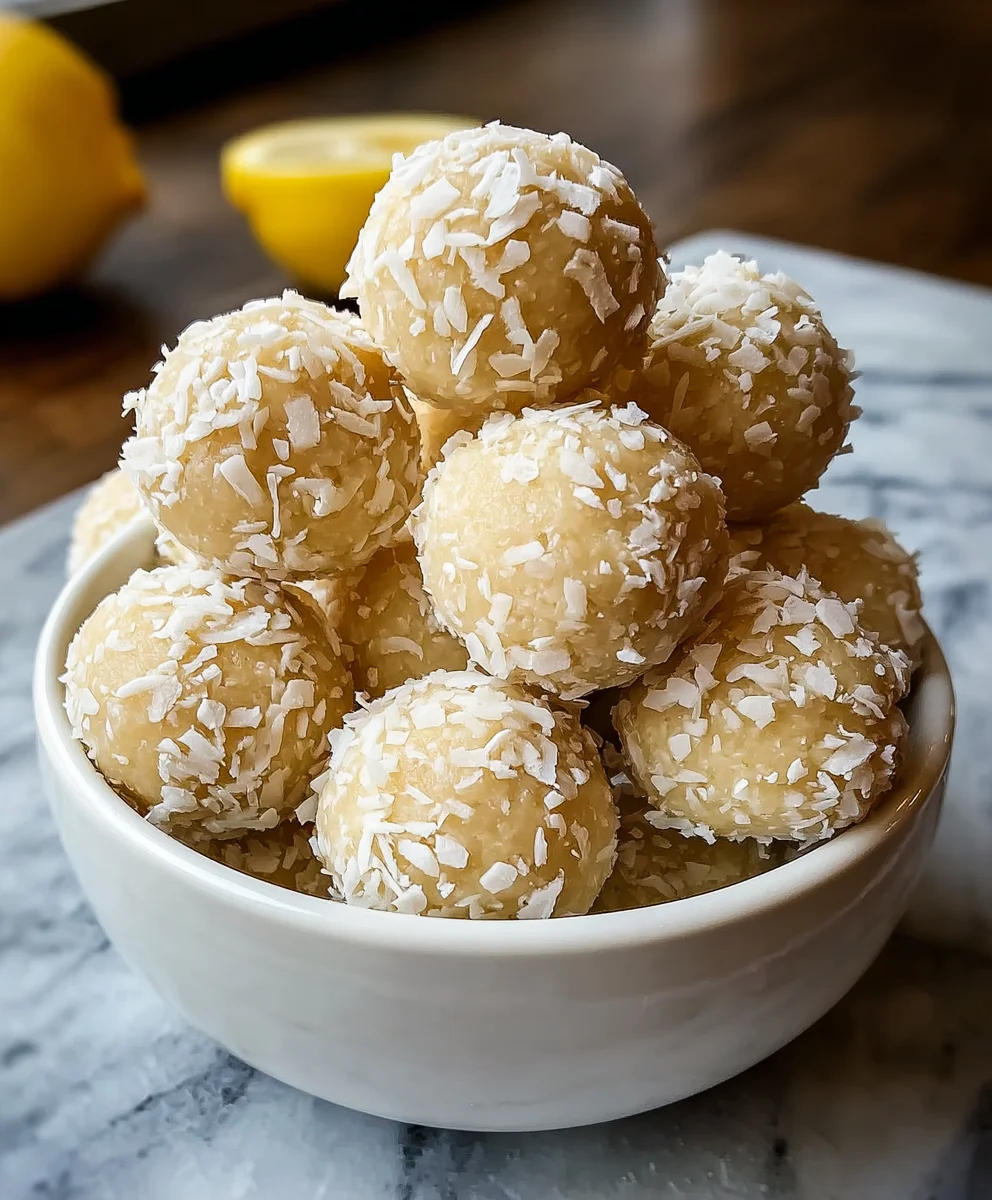 Lemon Coconut Protein Balls-Easy No-Bake Recipe