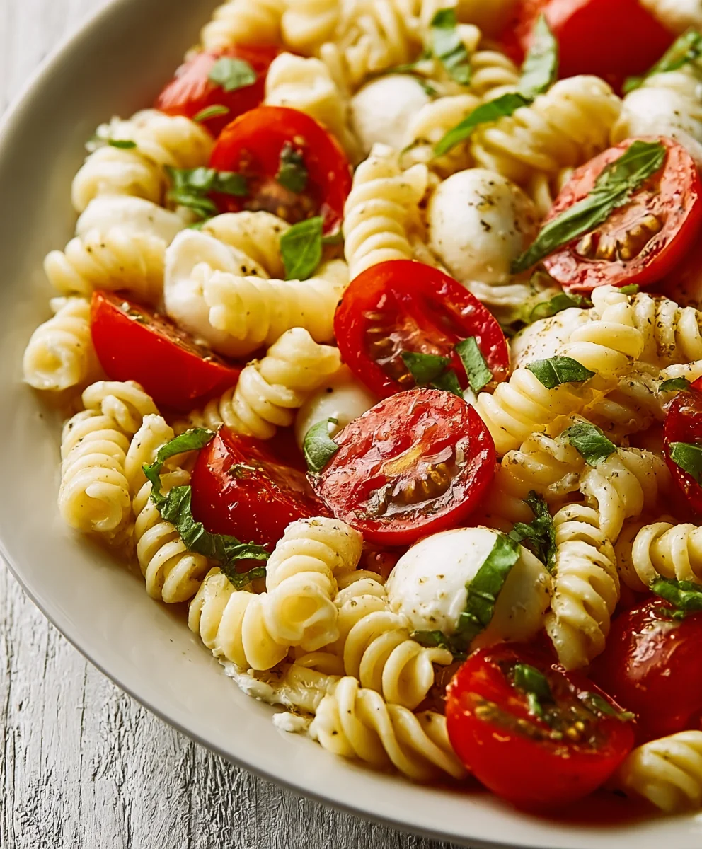 Creamy Caprese Pasta Salad- Easy & Delicious Recipe